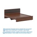 Nice Furniture Semi Box Khat, Sellena Engineered Wood King Size Bed without storage (Antique+ Black finish).