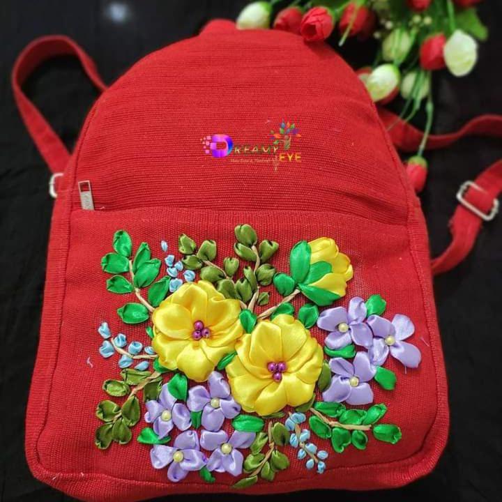 Hand Embroidery processing jute Bagpacks - Bag
