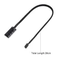 4-pin PWM splitter hub computer CPU/fan power multiple connector cable adapter support 3-pin/4-pin fans. 
