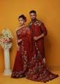 Fashionable Matching Best Couple set - Saree & Panjabi Combo. 