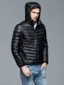 ZAFUL Down Jacket for Men Solid Zipper Warm Coats Quilted Hooded Puffer Jacket Winter Streetwear Parkas Basic Unisex Outwear NEW. 