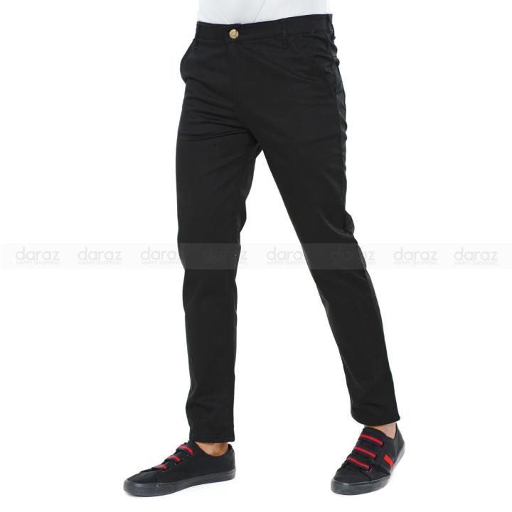 Black Stylist Gabardine Formal Pent for Men-04
