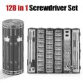 Practical Magnetic Precision Screwdriver Set 128 In 1 S2 Screw Driver Bit Reel Storage Design Manual Disassembly Repair Tools.