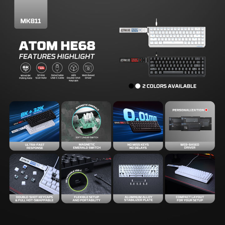 FANTECH%20ATOM%20HE68%20MK811%20Wired%20Magnetic%20Gaming%20Keyboard%20Black%20-%20Image%203