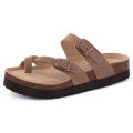 Comwarm Classic Cork Sandals For Women Fashion Thick Soles Beach Sandals Cozy Casual House Flats Slippers With Adjustable Buckle. 