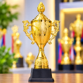 Gold Color Cricket & Football Mini Trophy 8 Inch | Sports Award Trophy | Prize Cup.