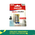 2PCS Maxl Alkaline 1.5V AAA Battery. 