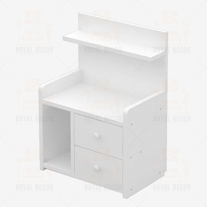 Royal%20Decor%20M20%20Bedside%20Table%20-%20Simple%20Modern%20Bedroom%20Small%20Cabinet%20Bedside%20Table%20with%20Two%20Drawer%20Organizer%20Storage%20Cabinet-White%20Finish%20-%20Image%203