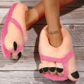Men And Women Big Feet Slippers Men Plush Slipper Creative Winter House Shoes Women Funny Home Soft Shoes Cotton slippers.