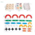 Wood Tic TAC Toe Puzzle Board Games Party Favors Sorting Toy Educational.