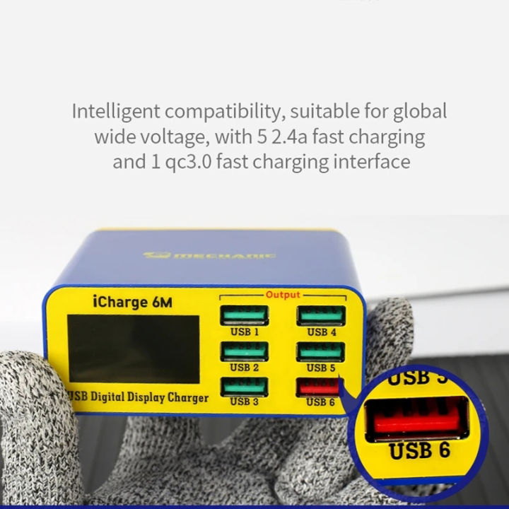 QC%203.0%20USB%20Smart%20Charge%20Support%20Fastcharging%20With%20LCD%20Display%20For%20Mobile%20Service%20Station%20iPhone%20HUAWEI%20XIAOMI%20SAMSUNG%20OPPO%20VIVO%20Similar%20MECHANIC%20icharge%206M%20Sunshine%20SS-304Q%20-%20Image%203