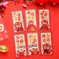 6x Chinese Lunar Year Red Envelopes Hongbao Traditional Present Red Packets Hong Bao for Graduation.