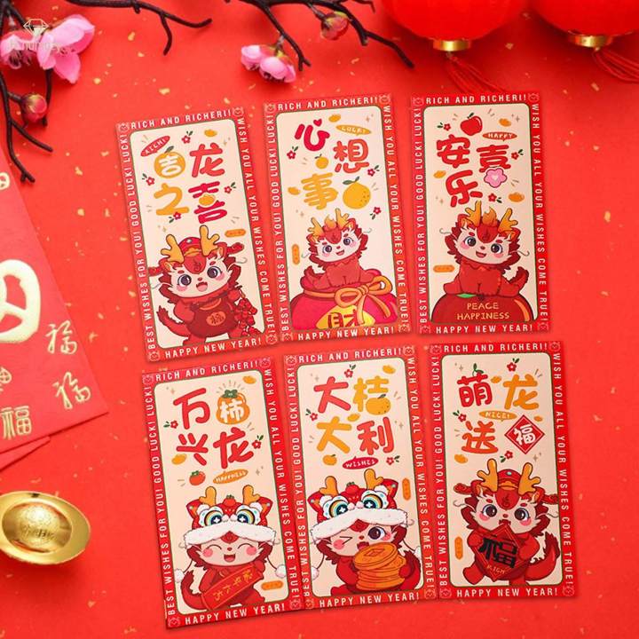 6x%20Chinese%20Lunar%20Year%20Red%20Envelopes%20Hongbao%20Traditional%20Present%20Red%20Packets%20Hong%20Bao%20for%20Graduation%20-%20Image%205