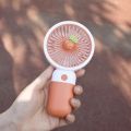 New Flower Cartoon Handheld Hanging Rope Small Fan for Students and Children USB Charging Portable Mini Fan. 