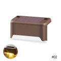 【Lejia】1/4/8/12/16pcs LED Solar Deck Path Stair Solar Garden Light Landscape Step Lights Balcony Fence Yard.