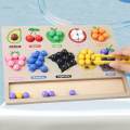 Color Sorting Toy Peg Board Game for Holiday Gifts Kindergarten 3 Year Old+. 