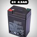 6 Volt 4.5Ah Rechageable Lead-Acid Battery - Battery. 