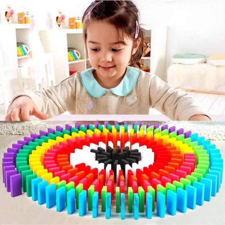 200pcs Wooden Colorful Domino Set For Kids