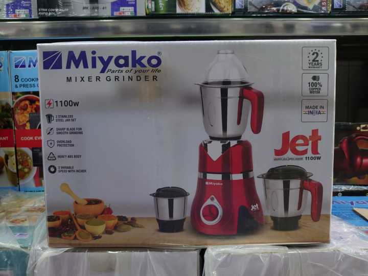 Miyako 3 in 1 Blender & Mixer Grinder JET 1.5 HP 1100 Watt Made in India