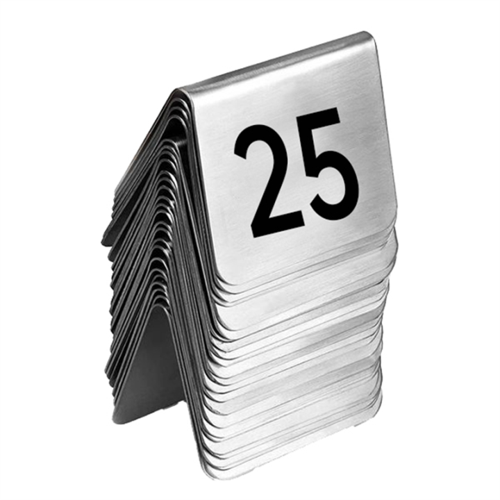 Only 2 Stackable Sign 25PCS Tabletop Number Sign Stackable Table Number Cards Double-Side ...