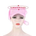 1PC Women Brim Cap Sun Visor with Pre-Tied Turban Caps Head Scarf Hijab Pure Color Muslim Beach Female Fashion Outdoor Hat. 