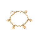 Alien Personalized Engraved Name Custom Bracelet Stainless Steel Chain 1-5 Names Heart Gold Charm Bracelets for Women Jewelry Gifts. 