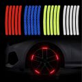 20Pcs Car Wheel Rim Reflective Decorative Strip Night Safety Warning Stickers Car Bike Tire Reflective Stickers Auto Decor Decals Accessories. 
