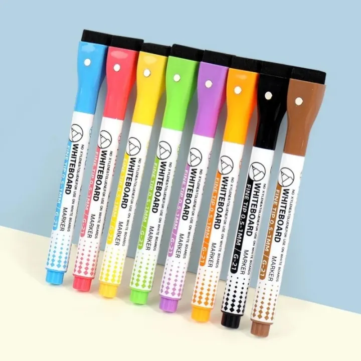 8%20Colors%200.5mm%20Magnetic%20Dry%20Erase%20Markers%20Whiteboard%20Marker%20Pen%20Office%20School%20White%20Board%20Stationery%20Extra%20Fine%20Tip%20Colored%20Pens%20-%20Image%204