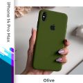 For iPhone 14 Pro Max - USG Premium Liquid Silicon Phone Case for Apple Mobile Luxury Liquid Silicone Protection Back Cover Soft Case - Olive. 