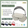 P9 Pro Max With Case Wireless Bluetooth Headphones Noise Cancelling Headsets Stereo Sound Earphones Sports Gaming Supports TF. 
