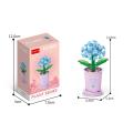 GC Creative Flower Building Blocks Simulation Bouquet Potted Building Bricks Toys For Home Decoration.