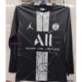 PSG Football Jersey (Full Sleeve)- Black And White.