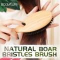 BOOMSLIFE Boar Bristle Hair Brush Women Combs for Hair Wood HairBrush Detangle Straightener Brush Hair Comb Barber Accessories. 