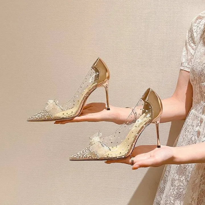Transparent%20Rhinestone%20Bowknot%20Sandals%20Summer%20New%20Women's%20High%20Heel%20Pumps%20Design%20Sense%20Niche%20Temperament%20Stiletto%20Heel%20High%20Heels%20-%20Image%203