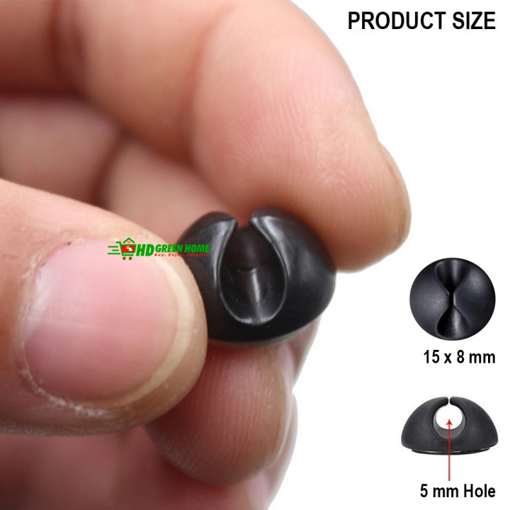 5%20pcs%20x%20Small%20Cable%20Holder%20Clip%201-Hole%20Self%20Adhesive%20Wire%20Cable%20Cord%20Organizer%20Clips%20-%20Image%204