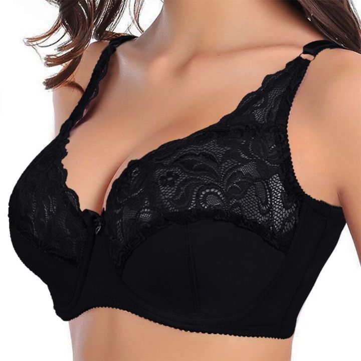 Lace Bras Women Underwear Big Size Push Up Bra Bralette Crop Top Female Bra Hollow Out Brassiere Thin Transparent 100D 2023