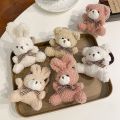 Autumn Winter Plush Cute Doll Bear Hair Rope Korean Kids Girl Kawaii Headband Rabbit Ponytail Rubber Band Ring Hair Accessories. 