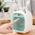 1200mAh Desk Misting Fan USB Rechargeable Water Cooling Fan Adjustable Grid Desktop Air Cooler Replaceable Water Tank Indoor Use. 