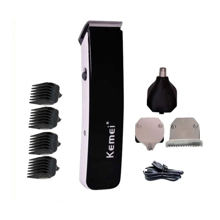 Kemei KM- 3580 Rechargeable Professional Grooming Kit - Black - Trimmer - Trimmer For Men - Trimmer