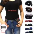 Buckle-Free Elastic Belt Buckle Free No Buckle Stretch Belt Women's Plus Belts for Jeans Pants Dresses. 
