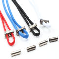 LSGS 1Pair New Round Elastic Shoelaces for Sneakers Metal Lock Shoelace Without Ties Lazy Kids Adult Quick Lace Rubber for Shoe Boots. 