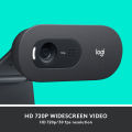 Logitech C505 HD Webcam - 720p HD External USB Camera for Desktop or Laptop with Long-Range Microphone, Compatible with PC or Mac - Grey. 