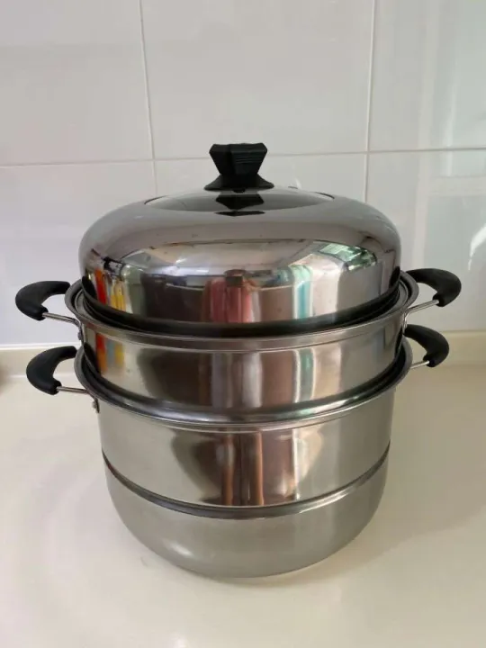 Stainless%20Steel%2026%20cm%20Steamer%20Cookware%20%203%20Layers,%20Multifunctional%20Cookware%20Steamer%20,Casserole%20Food%20Pot%20Steamer%20Cooker%20for%20Induction%20or%20Any%20Type%20of%20Stove%20-%20Image%206