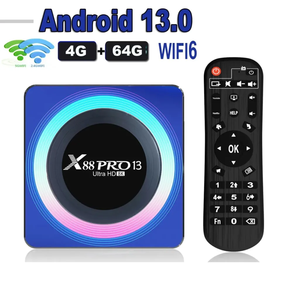 X88 PRO 13 Android TV Box OTA Rockchip RK3528 4K 5G Wifi