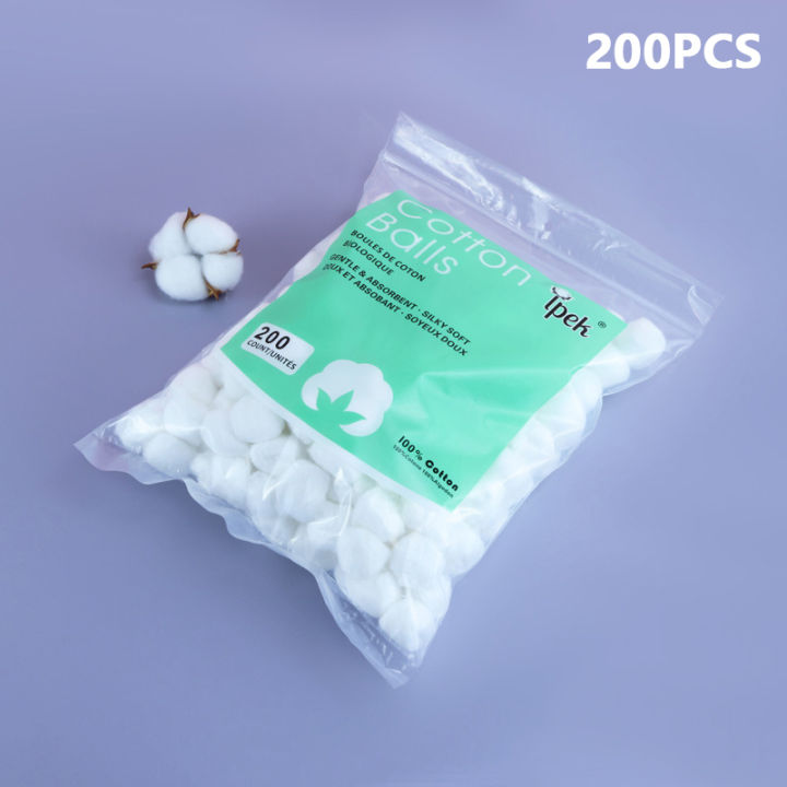 50/100/200 Pcs Nail Polish Remover Cotton Wool Balls Cleaning Tool Nail Art Cleaner Manicure Tools