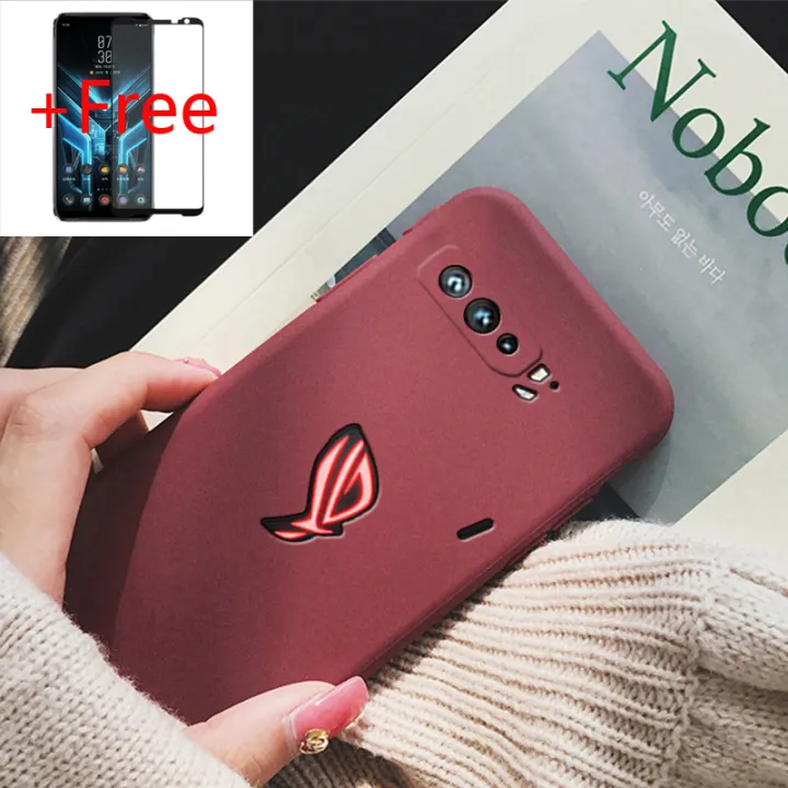 (Free%20Tempered%20Glass)Biruiqu%20For%20ASUS%20ROG%20Phone%203%20Shockproof%20Anti%20Slip%20Soft%20TPU%20Sandstone%20Matte%20Back%20Case%20Cover%20-%20Image%209