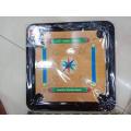 Plastic Carrom Board (Both side play : One side Carrom board & Other side Ludu ).Board game - Multi color - (20X20) Inch. 