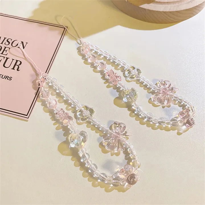 Beaded%20Phone%20Chain%20Charm%20Lanyard%20for%20iPhone%20Samsung,%20Cute%20Baroque%20White%20Bow,%20Flower%20Charm,%20Universal%20Accessories%20Jewelry%20Pendant%20-%20Image%203