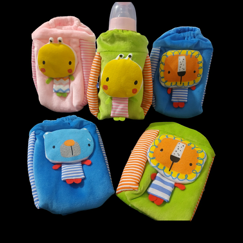 Cute Babies Feeder Bottle Thai Cover - 1Ps (Color as per stock)