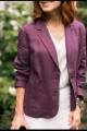 Everyday Cotton Linen Blazer for Women with Structured Fit and Buttoned Front.